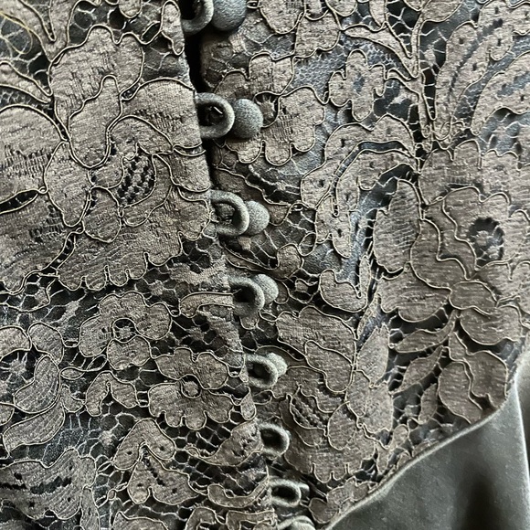 Gorgeous designer Frascara Beker Fashions made in Canada dress, navy blue, new - Picture 4 of 7